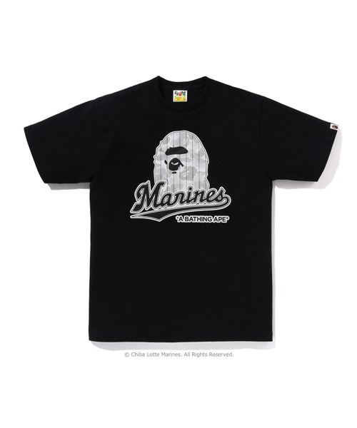 A BATHING APE Marines Tシャツ　エイプ A BATHING APE tシャツ BAPE X CHIBA LOTTE MARINES - LOGO TEE