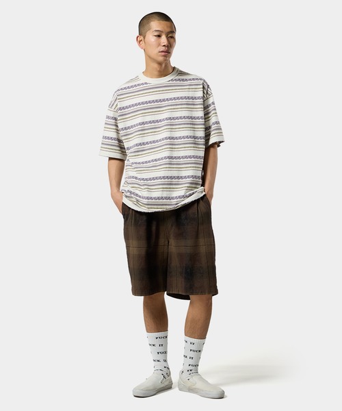 HUF ハフ　ボーダーTシャツ　Lサイズ　半袖Tシャツ HUF tシャツ TETHER STRIPE TEE / ストライプ ボーダー Tシャツ