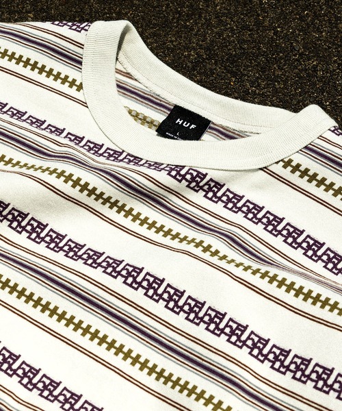 HUF tシャツ TETHER STRIPE TEE / ストライプ ボーダー Tシャツ