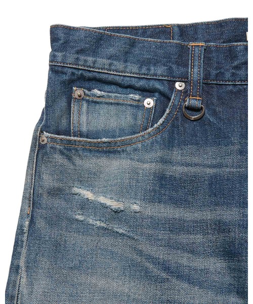 uniform experiment ジーンズ DAMAGED DENIM TAPERED-FIT JEANS メンズ