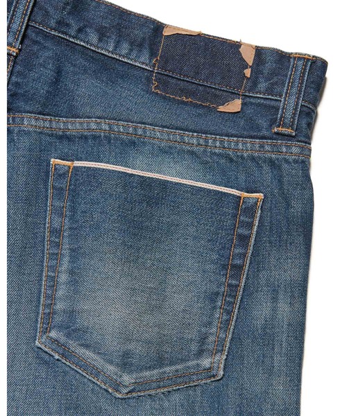 uniform experiment ジーンズ DAMAGED DENIM TAPERED-FIT JEANS メンズ