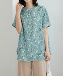 チュニック 「日比谷花壇」バンドカラーチュニックの詳細画像1