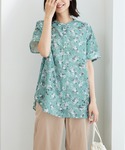 チュニック 「日比谷花壇」バンドカラーチュニックの詳細画像3