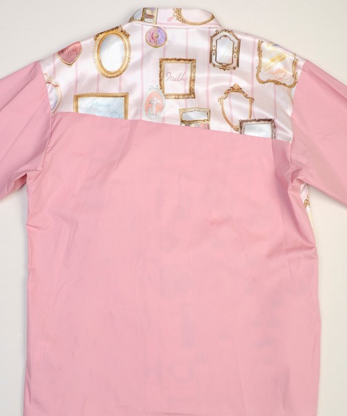 MILK シャツ ピンク MILKBOY（ミルクボーイ） シャツ MIRROR シャツ メンズ レディース