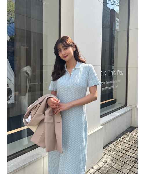 ハーリップトゥワンピース Her lip to ワンピース Open Shoulder Tuck Shirt Dress