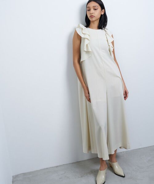 LANVIN en Bleu ワンピース サマーウールフリルコンビネゾン LANVIN en Bleu ワンピース サマーウールフリルコンビネゾン