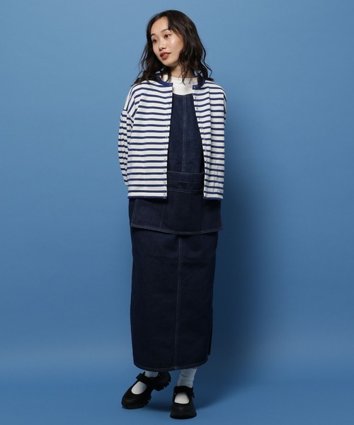 niko and… 「niko and」 サロペットスカート LARGE ブルー