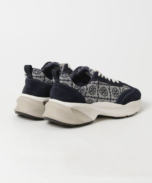 Tory Burch スニーカー ホワイト/ネイビー TORY BURCH 「TORY BURCH」 モノグラム グッドラックトレーナー
