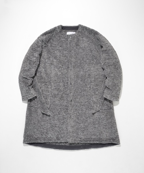 「SUPERTHANKS」 ノーカラーコート L グレー レディース_画像5