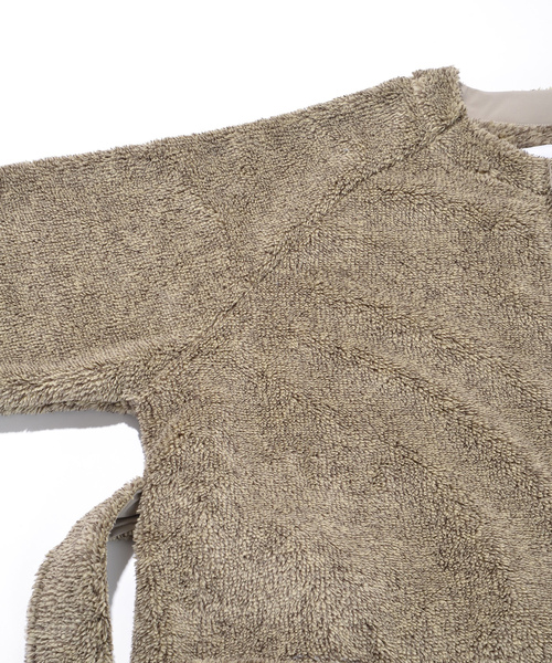 「SUPERTHANKS」 ノーカラーコート L グレー レディース_画像9