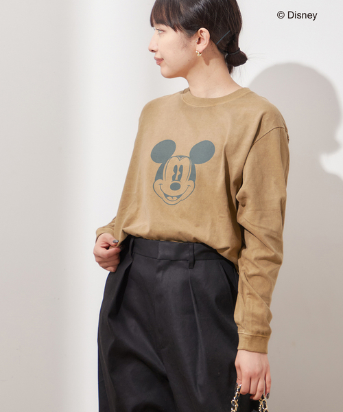 JOURNAL STANDARD L'ESSAGE MICKEY Tシャツ 追加4》【MICKEY】ピグメントTシャツ（Tシャツ／カットソー