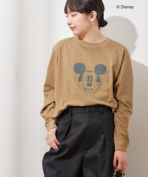 JOURNAL STANDARD MICKEYピグメントTシャツ JOURNAL STANDARD L'ESSAGE｜《追加2》【MICKEY】ピグメントT
