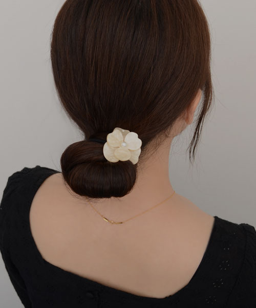 TONE SELECT GOODS ヘアゴム 「resonance」フラワーモチーフ パール