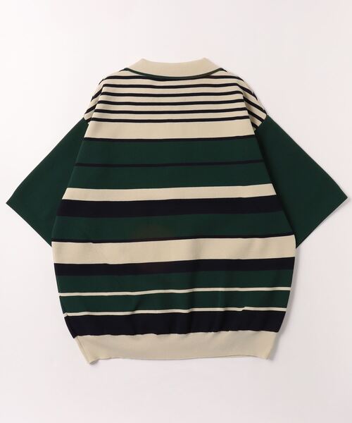 「BEAMS LIGHTS」 半袖ポロシャツ LARGE ライトブルー メンズ_画像2