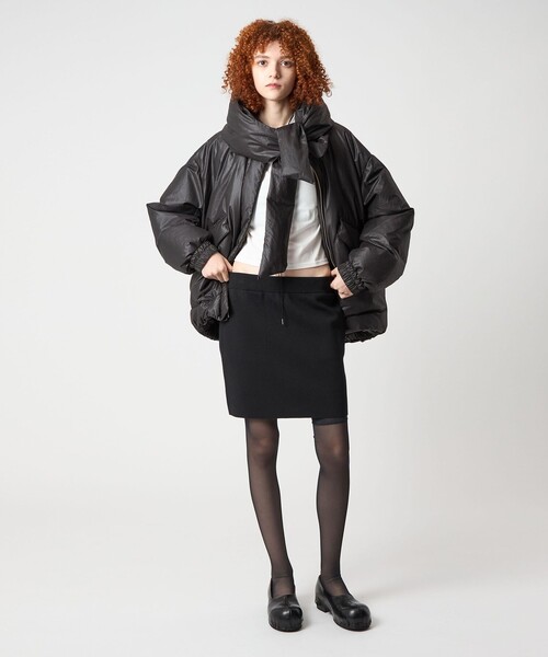 6 スカート 「6(ROKU)」ポリエステルウール スムース ミニ タイト