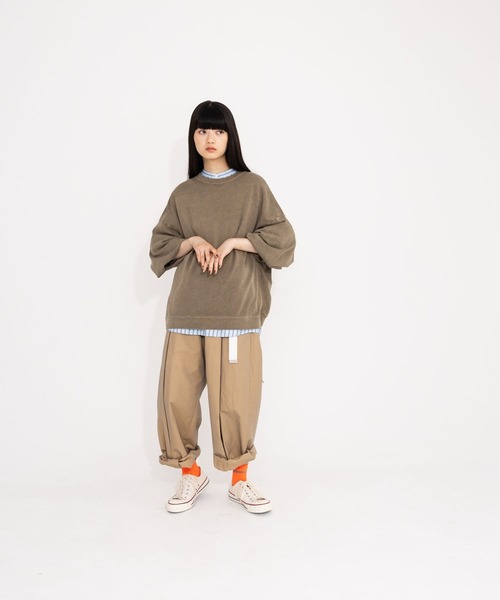 niko and…（ニコアンド） チノパンツ MEDIUM ライトグレー レディース