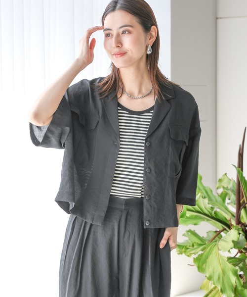 「LEPSIM」 半袖ブラウス FREE ベージュ レディース_画像7