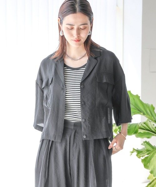 「LEPSIM」 半袖ブラウス FREE ベージュ レディース_画像8