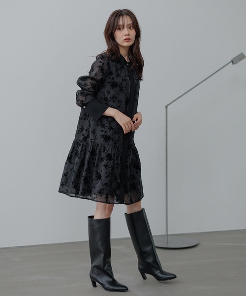 Andemiu（アンデミュウ） ワンピース 「在庫限り」フロッキープリント