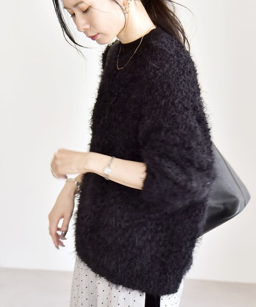 quaranciel ニット セーター quaranciel:「手洗い可能」ネップツイード