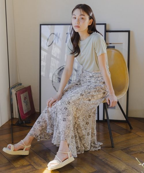 「mysty woman」 フラットサンダル LARGE ブラック レディース_画像2