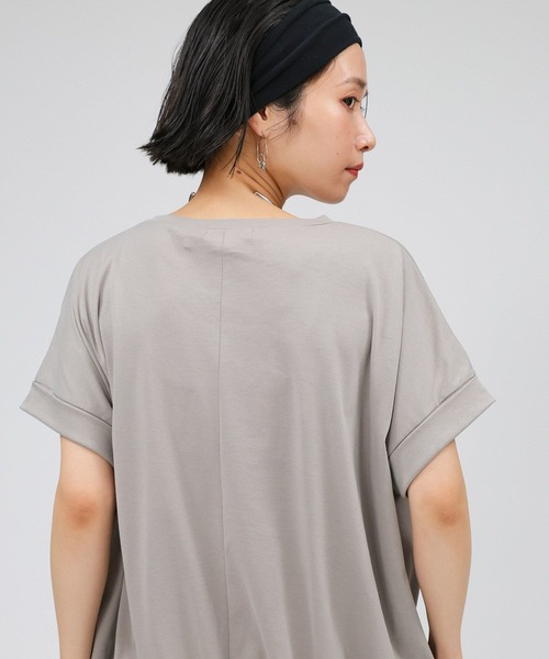 「BABYLONE」 半袖カットソー フリー サンドベージュ レディースの画像3