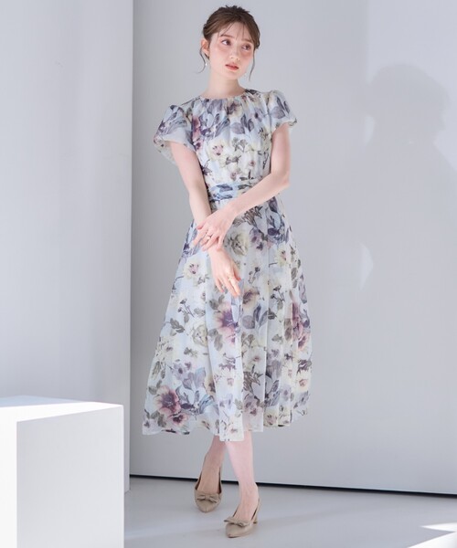 「couture brooch」 半袖ワンピース 36 ベージュ レディース_画像8