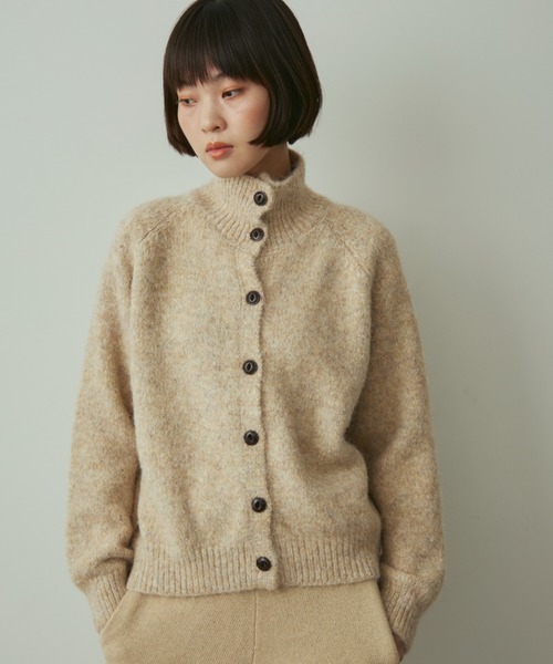 full/fill. ニット セーター mix knit high neck cardigan / ミックス