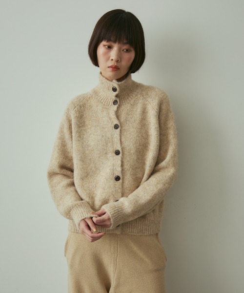 full/fill. ニット セーター mix knit high neck cardigan / ミックス