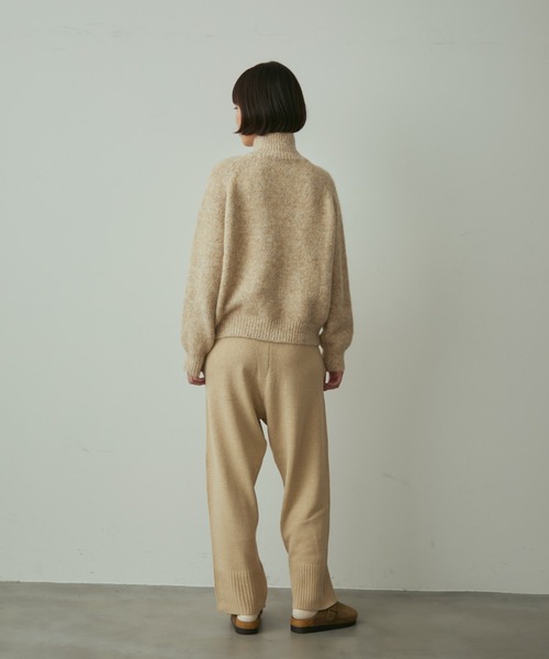 full/fill. ニット セーター mix knit high neck cardigan / ミックス