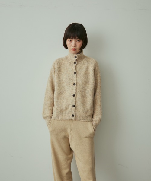 full/fill. ニット セーター mix knit high neck cardigan / ミックス
