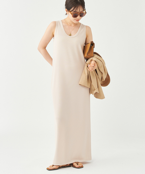 plage（プラージュ） ノースリーブワンピース 36 ベージュ レディース  