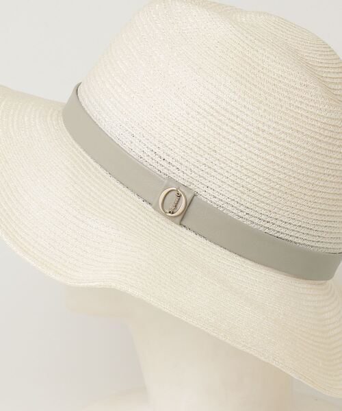 「Chapeau d' O」 ストローハット M/57.5cm ホワイト レディース_画像3