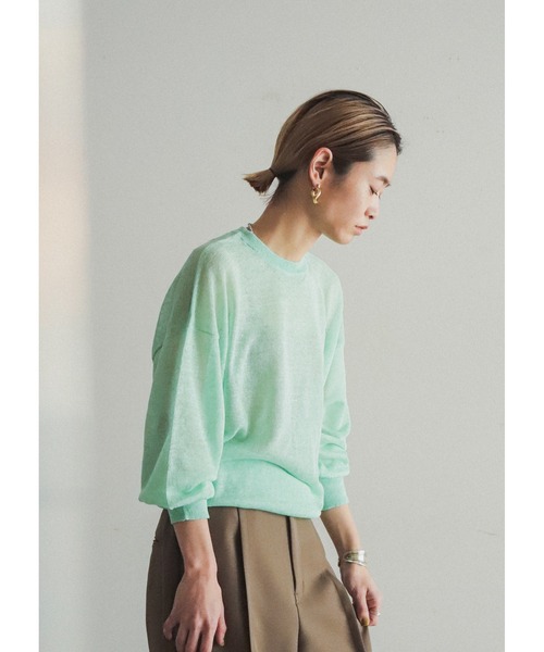 「FIL DE FER」 長袖ニット FREE ネイビー レディース_画像2