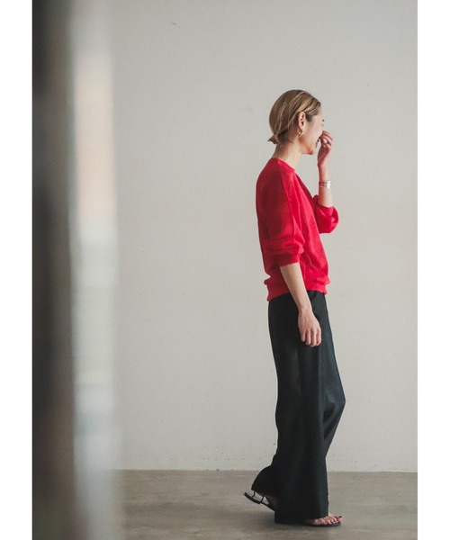 「FIL DE FER」 長袖ニット FREE ネイビー レディース_画像9