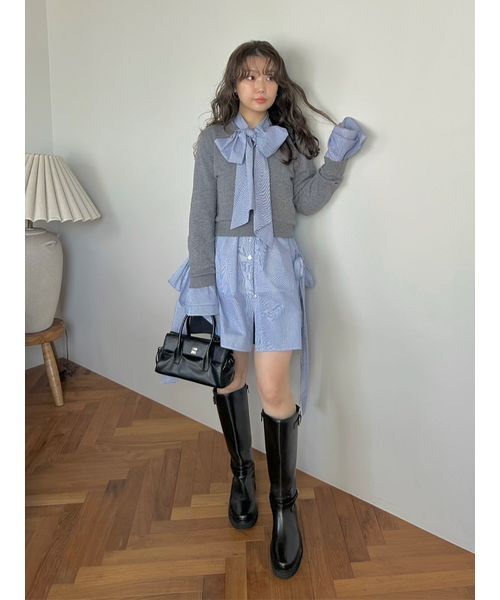 SNIDEL（スナイデル） レイヤードボウタイチュニック レディース