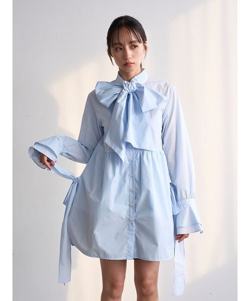 SNIDEL（スナイデル） レイヤードボウタイチュニック レディース