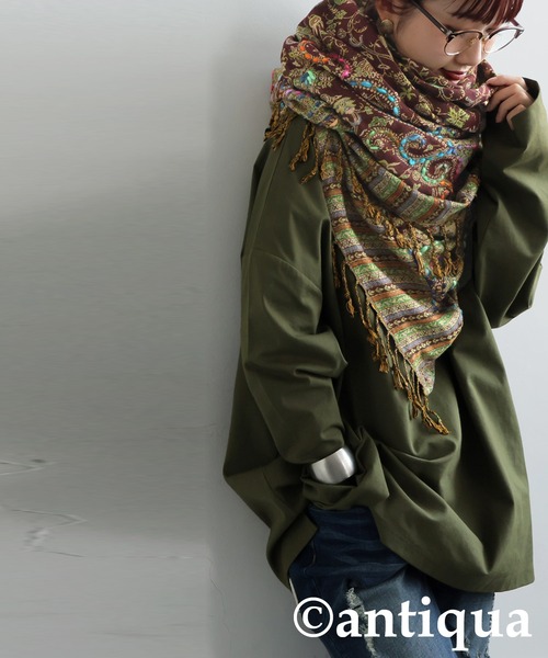 ichi アンティークス　大判ストール 楽天市場】[1000340]ICHI Antiquites(イチアンティークス) TARTAN WOOL