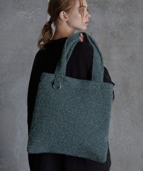 SERACE トートバッグ 「SERACE」Glitter knit tote bag / ラメニット