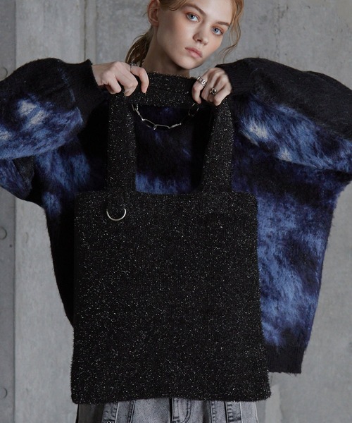 SERACE トートバッグ 「SERACE」Glitter knit tote bag / ラメニット