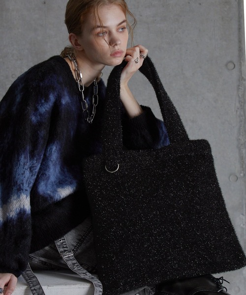 SERACE トートバッグ 「SERACE」Glitter knit tote bag / ラメニット