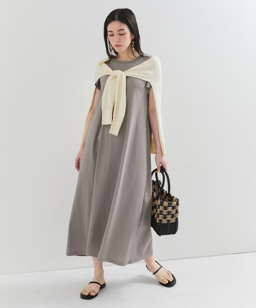 「LE CERCLE par rope'」 Tシャツワンピース FREE ネイビー レディース_画像4