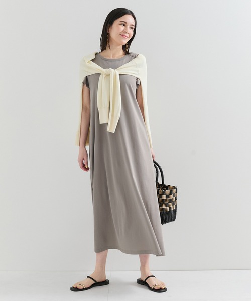 「LE CERCLE par rope'」 Tシャツワンピース FREE ネイビー レディース_画像5