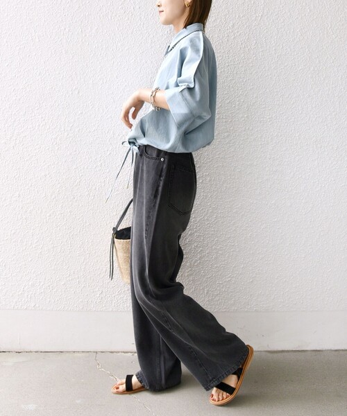 「SHIPS」 7分袖シャツ ONE SIZE ブルー レディースの画像