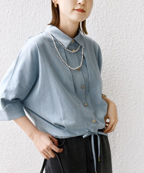 「SHIPS」 7分袖シャツ ONE SIZE ブルー レディースの画像