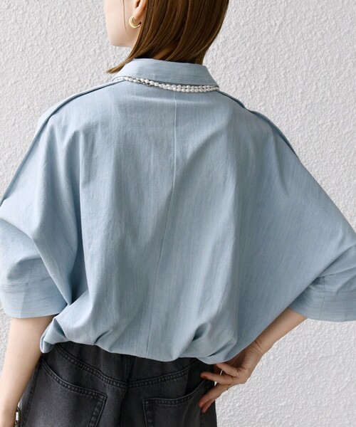 「SHIPS」 7分袖シャツ ONE SIZE ブルー レディースの画像