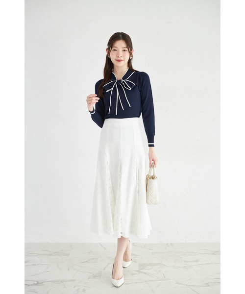 aya＊1228【UNTITLED】ジャケット【tocco】フレアスカート 2026年最新】tocco closet 柄：無地 レディース ロング フレアスカート