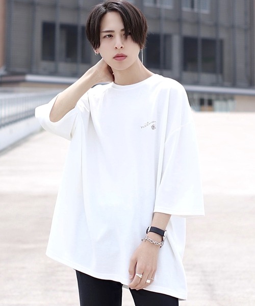 「Nilway」 7分袖Tシャツ LARGE ホワイト メンズ_画像4