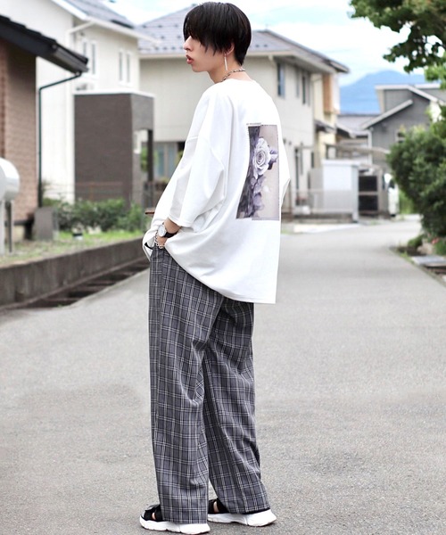 「Nilway」 7分袖Tシャツ LARGE ホワイト メンズ_画像8