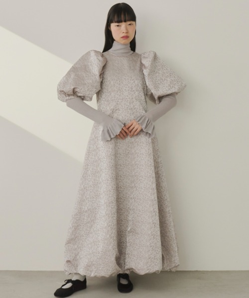 PERNA（ペルナ） 7分袖ワンピース MEDIUM グレー レディース